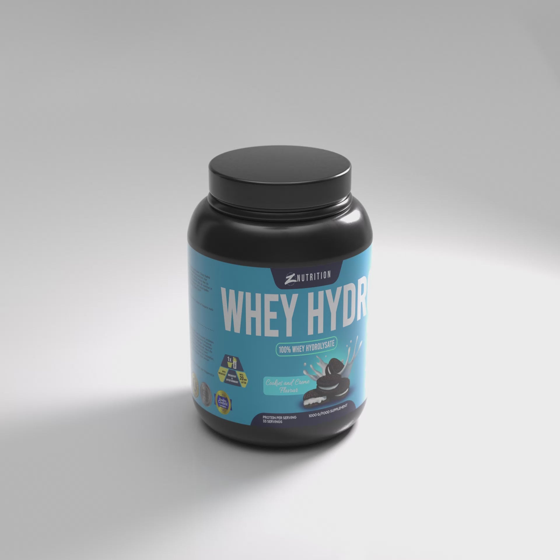 HYDRO WHEY COOKIES AND CREAM FLAVOR (1000GR) 🍪🥛
