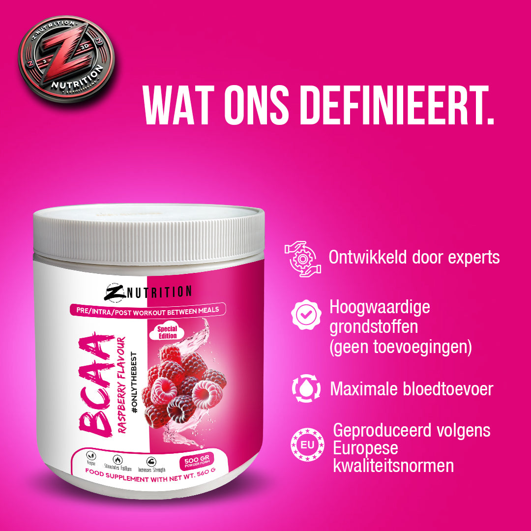 Z-NUTRITION BCAA RASPBERRY FLAVOUR | SPECIAL EDITION (500G)