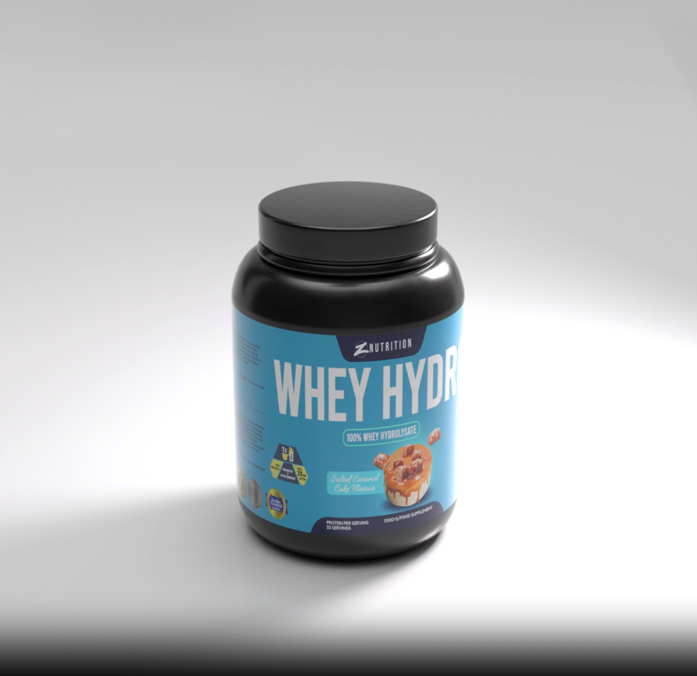 HYDRO WHEY SALTED CARAMEL CAKE FLAVOR (1000 GR) 🍰