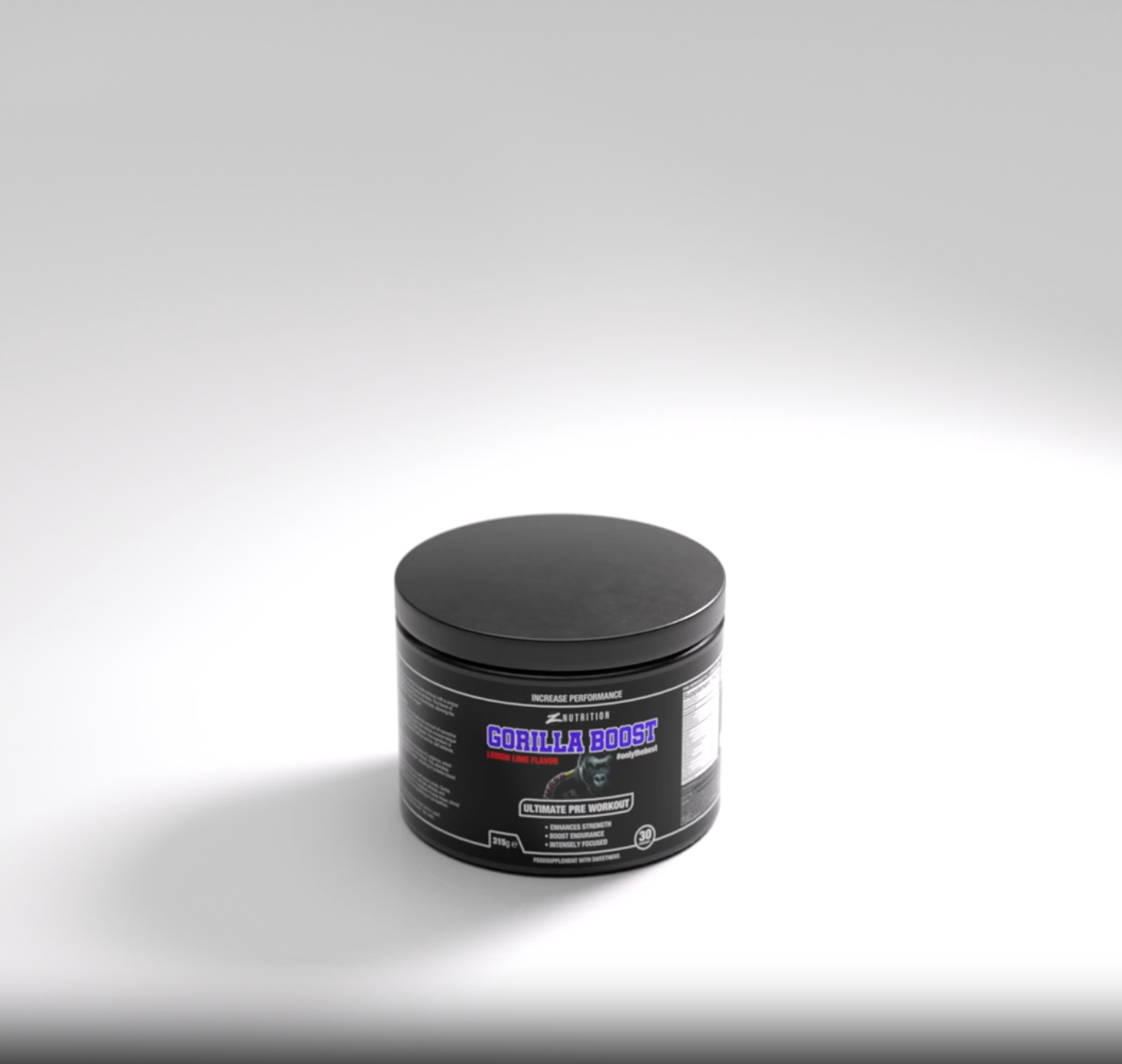 ZNUTRITION GORILLA BOOST PRE-WORKOUT LEMON-LIME (300G)🍋
